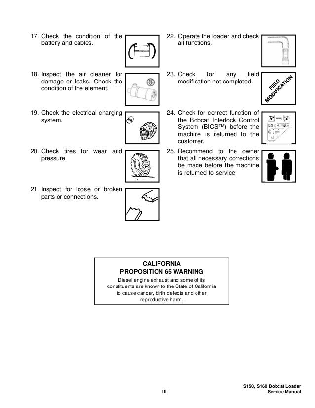 bobcat s150 skid steer loader service repair manual s n 523911001 \u0026 a\u2026 Bobcat T300 Parts Diagram s150, s160 bobcat